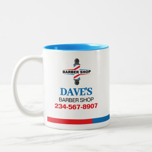 Kapperszaak Tweekleurige Koffiemok (Links)