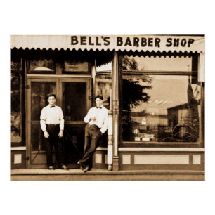 Kapperszaak Vintage Retro Americana Perfect Poster