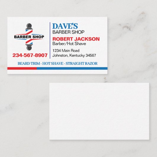 Kapperszaak visitekaartje (Voorkant / Achterkant)