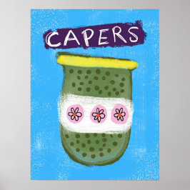 Kappertjes in een pot Poster kunst aan de muur
