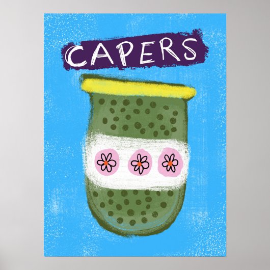 Kappertjes in een pot Poster kunst aan de muur (Voorkant)