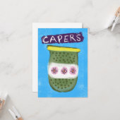 Kappertjes in een pot Wenskaart Kaart (Voorkant / Achterkant in situ)