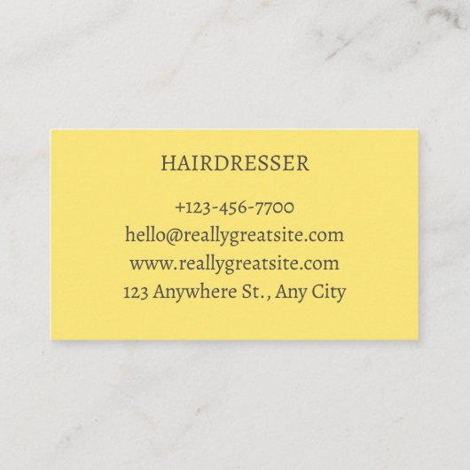 Kappervisitekaartje Visitekaartje (Achterkant)