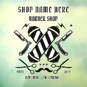 Kapperzaak Bedrijfsadvertentie Aanpassen Raamsticker (Vel 3)