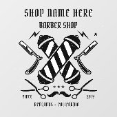 Kapperzaak Bedrijfsadvertentie Aanpassen Raamsticker (Vel)