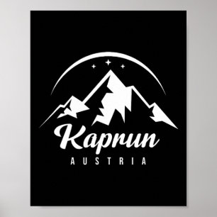 Kaprun Austria Ski Resort Skiën Snowboarden Souv Poster
