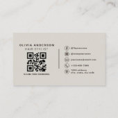 Kapsalon Aardetoneel Neutraal QR-code Visitekaartje (Achterkant)