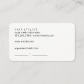Kapsalon Afsprakenkaartje (Achterkant)