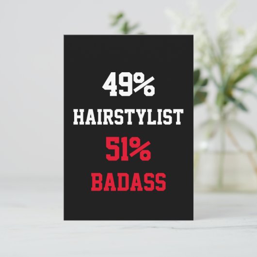Kapsalon Badass Card Kaart (Staand voorkant)