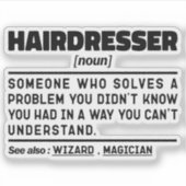 Kapsalon Barbershop Waardering Grappig Sticker (Voorkant)