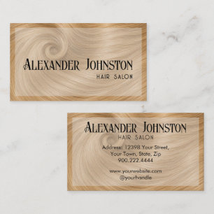 Kapsalon blond haar naam Elegante typografie Visitekaartje