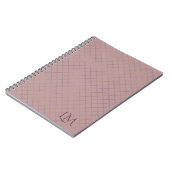 Kapsalon Blush & Gol Monogram Vrouwelijk Notitieboek (Linkerzijde)