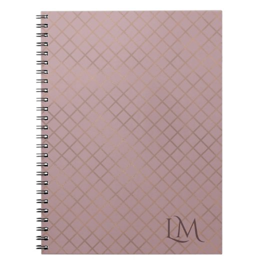 Kapsalon Blush & Gol Monogram Vrouwelijk Notitieboek (Voorkant)