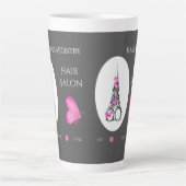 Kapsalon Branding Schaar Latte Mok (Voorkant)