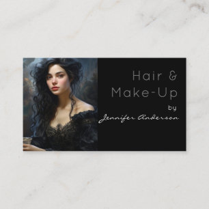 Kapsalon Cosmetoloog Make-Up Vintage Vrouw Visitekaartje