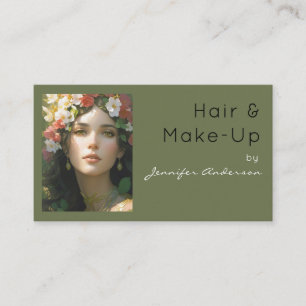 Kapsalon Cosmetoloog Make-Up Vintage Vrouw Visitekaartje