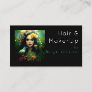Kapsalon Cosmetoloog Make-Up Vintage Vrouw Visitekaartje