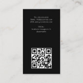 Kapsalon Cute Schaar & Vlinders QR Code Bu Visitekaartje (Achterkant)
