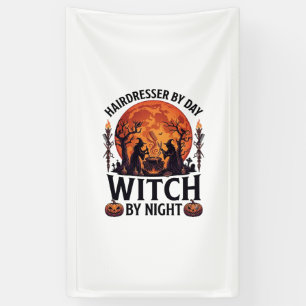 Kapsalon Dag Heks Nacht Halloween Kam Schaar Spandoek