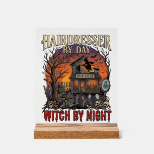 Kapsalon Dag Heks Nacht Halloween Salon Schedels Acryl Bord