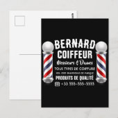 Kapsalon decoratie briefkaart (Voorkant / Achterkant)
