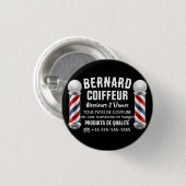 Kapsalon decoratie ronde button 3,2 cm (Voorkant /achterkant)
