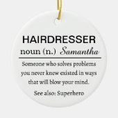 Kapsalon Definitie Keramisch Ornament (Voorkant)