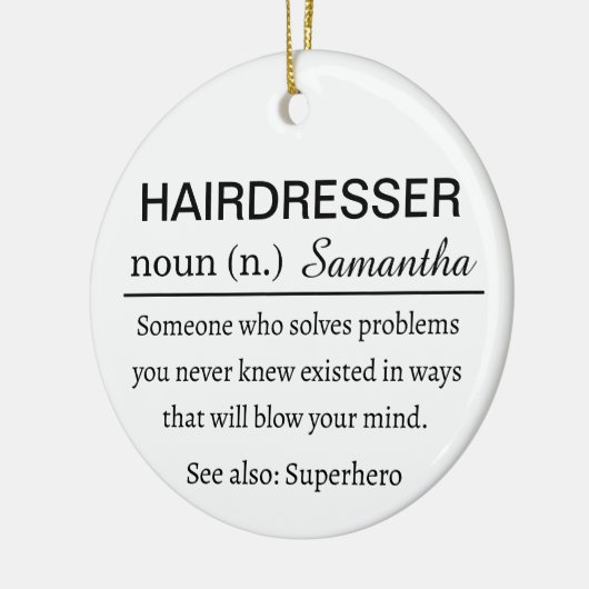 Kapsalon Definitie Keramisch Ornament (Links)