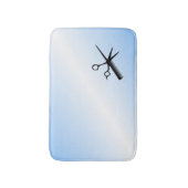 Kapsalon Design Blauw Badmat (Voorkant Verticaal)