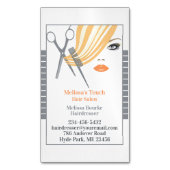 kapsalon dressoir magnetisch visitekaartje (Voorkant Verticaal)