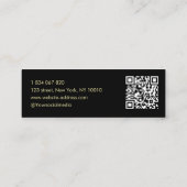 Kapsalon Elegant Chic Nepgouden Scheermes Qr Code Mini Visitekaartje (Achterkant)