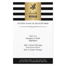 Kapsalon Elegant Goud Zwart Wit Strepen