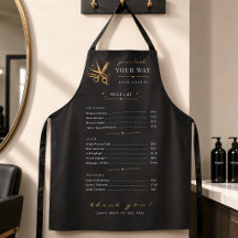 Kapsalon Elegant Zwart Gouden Scharen Aangepast
