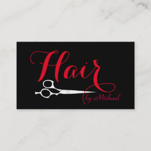 Kapsalon Elegant Zwarte Achtergrond #4 Visitekaartje