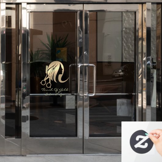Kapsalon en Spa Bedrijfsfront aanpassen Raamsticker (Kantoordeur)