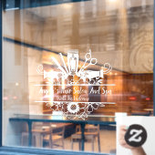 Kapsalon en Spa White aanpassen Raamsticker (Cafe Raam)