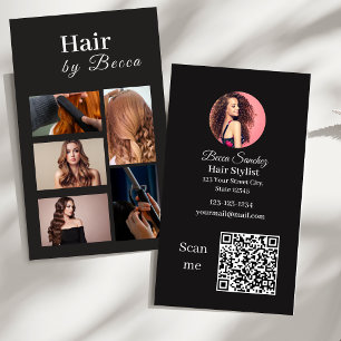 Kapsalon Foto Raster Schoonheid qr-code Visitekaartje