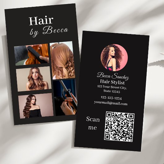 Kapsalon Foto Raster Schoonheid qr-code Visitekaartje