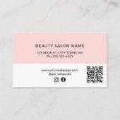 Kapsalon Foto Schoonheidssalon Logo QR Code Visitekaartje (Achterkant)