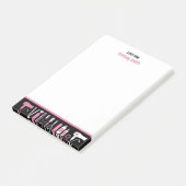 Kapsalon Gepersonaliseerd Roze & Zwarte Kapper Post-it® Notes (Schuin)