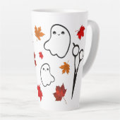 Kapsalon Gepersonaliseerde Ghosts Schaar Latte Mok (Rechterhoek)