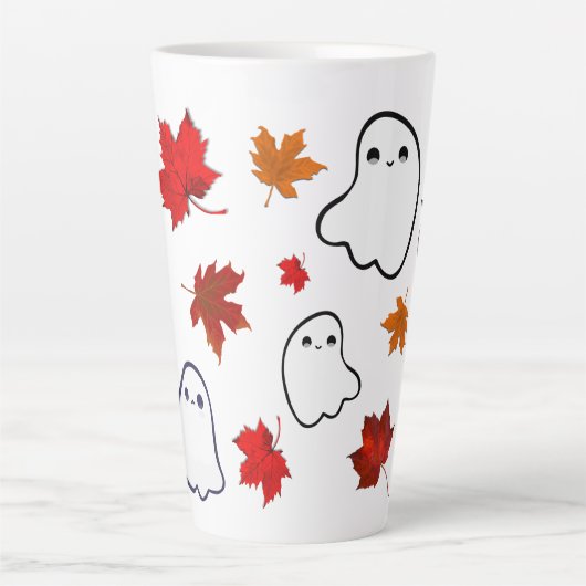 Kapsalon Gepersonaliseerde Ghosts Schaar Latte Mok (Voorkant)