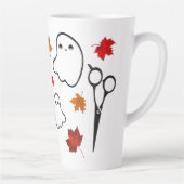 Kapsalon Gepersonaliseerde Ghosts Schaar Latte Mok (Rechts)