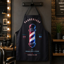Kapsalon Glanzend Kordaat Blauw Rood Paal Logo