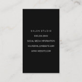 Kapsalon | Golvend zwart haar Visitekaartje (Achterkant)