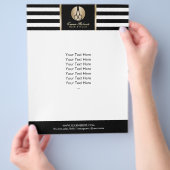 Kapsalon Gouden Schaar Logo Moderne Schoonheidssal Flyer (Hand)