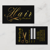 Kapsalon Gouden Schaar Script Afspraak #15 Afsprakenkaartje (Voorkant / Achterkant)