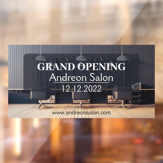 Kapsalon grand opening aangepast algemeen raamsticker (Vel 2)
