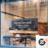 Kapsalon grand opening aangepast algemeen raamsticker (Cafe Raam)