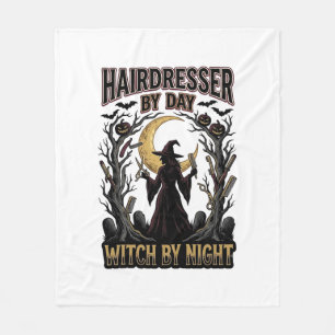 Kapsalon Heks Halloween Stylist overdag ontwerp_ Fleece Deken